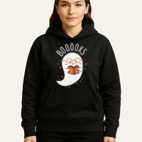 Booooks Ghost Funny Halloween Teacher Book Library Reading Hoodie