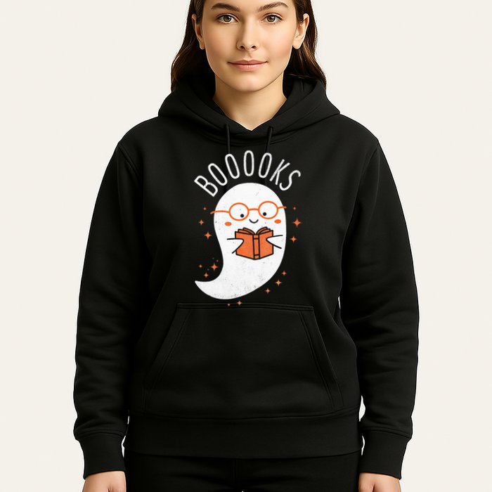 Booooks Ghost Funny Halloween Teacher Book Library Reading Hoodie
