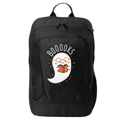 Booooks Ghost Funny Halloween Teacher Book Library Reading City Backpack