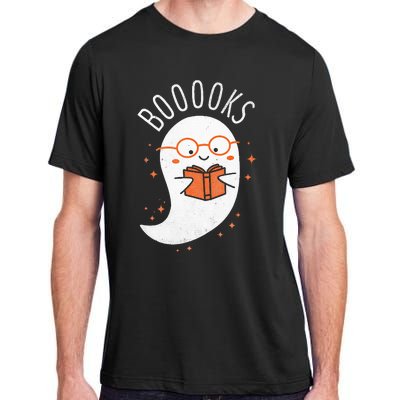 Booooks Ghost Funny Halloween Teacher Book Library Reading Adult ChromaSoft Performance T-Shirt