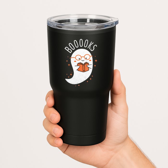 Booooks Ghost Funny Halloween Teacher Book Library Reading Tumbler