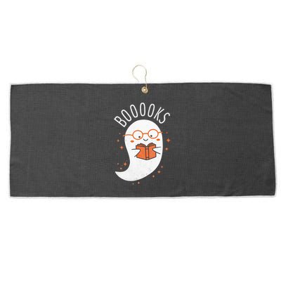Booooks Ghost Funny Halloween Teacher Book Library Reading Large Microfiber Waffle Golf Towel