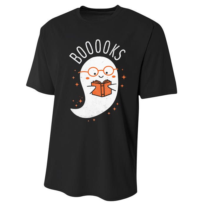 Booooks Ghost Funny Halloween Teacher Book Library Reading Performance Sprint T-Shirt