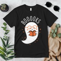 Booooks Ghost Funny Halloween Teacher Book Library Reading Premium T-Shirt