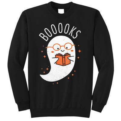 Booooks Ghost Funny Halloween Teacher Book Library Reading Tall Sweatshirt