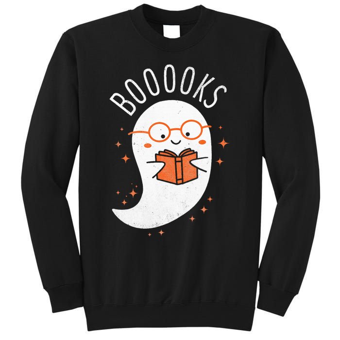 Booooks Ghost Funny Halloween Teacher Book Library Reading Tall Sweatshirt