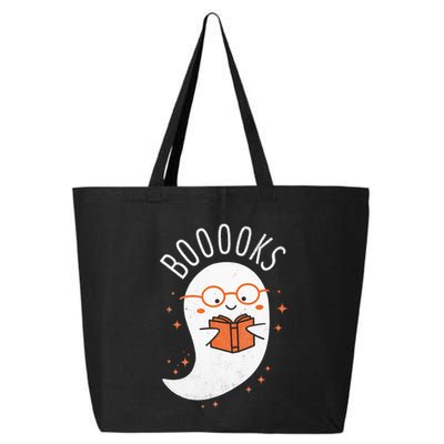 Booooks Ghost Funny Halloween Teacher Book Library Reading 25L Jumbo Tote