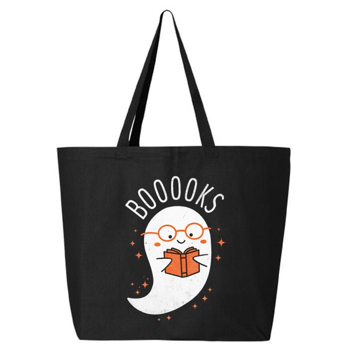 Booooks Ghost Funny Halloween Teacher Book Library Reading 25L Jumbo Tote