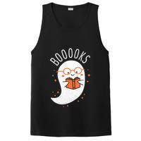 Booooks Ghost Funny Halloween Teacher Book Library Reading PosiCharge Competitor Tank