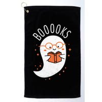 Booooks Ghost Funny Halloween Teacher Book Library Reading Golf Towel
