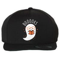 Booooks Ghost Funny Halloween Teacher Book Library Reading Wool Snapback Cap