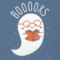 Booooks Ghost Funny Halloween Teacher Book Library Reading Garment-Dyed Sweatshirt