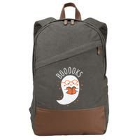 Booooks Ghost Funny Halloween Teacher Book Library Reading Cotton Canvas Backpack