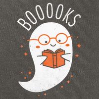 Booooks Ghost Funny Halloween Teacher Book Library Reading Cotton Canvas Backpack