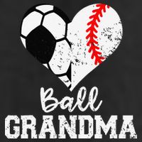 Ball Grandma Funny Soccer Baseball Grandma 7 Panel Mesh Trucker Snapback Hat