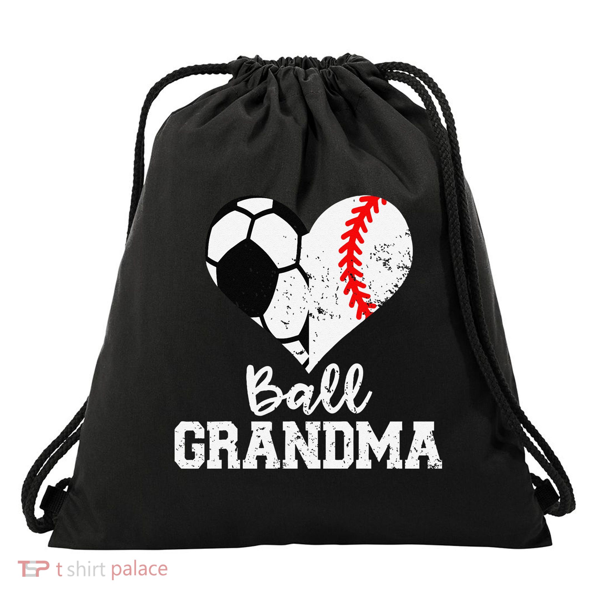 Ball Grandma Funny Soccer Baseball Grandma Drawstring Bag