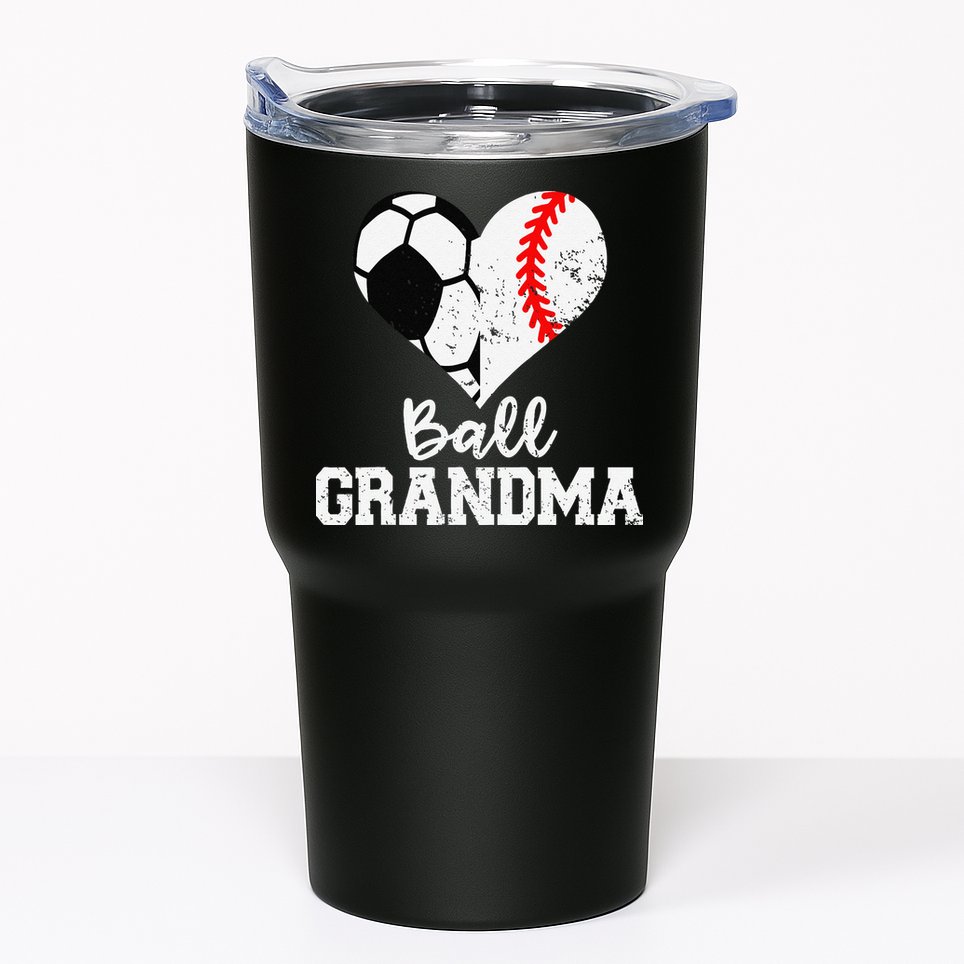 Ball Grandma Funny Soccer Baseball Grandma Tumbler