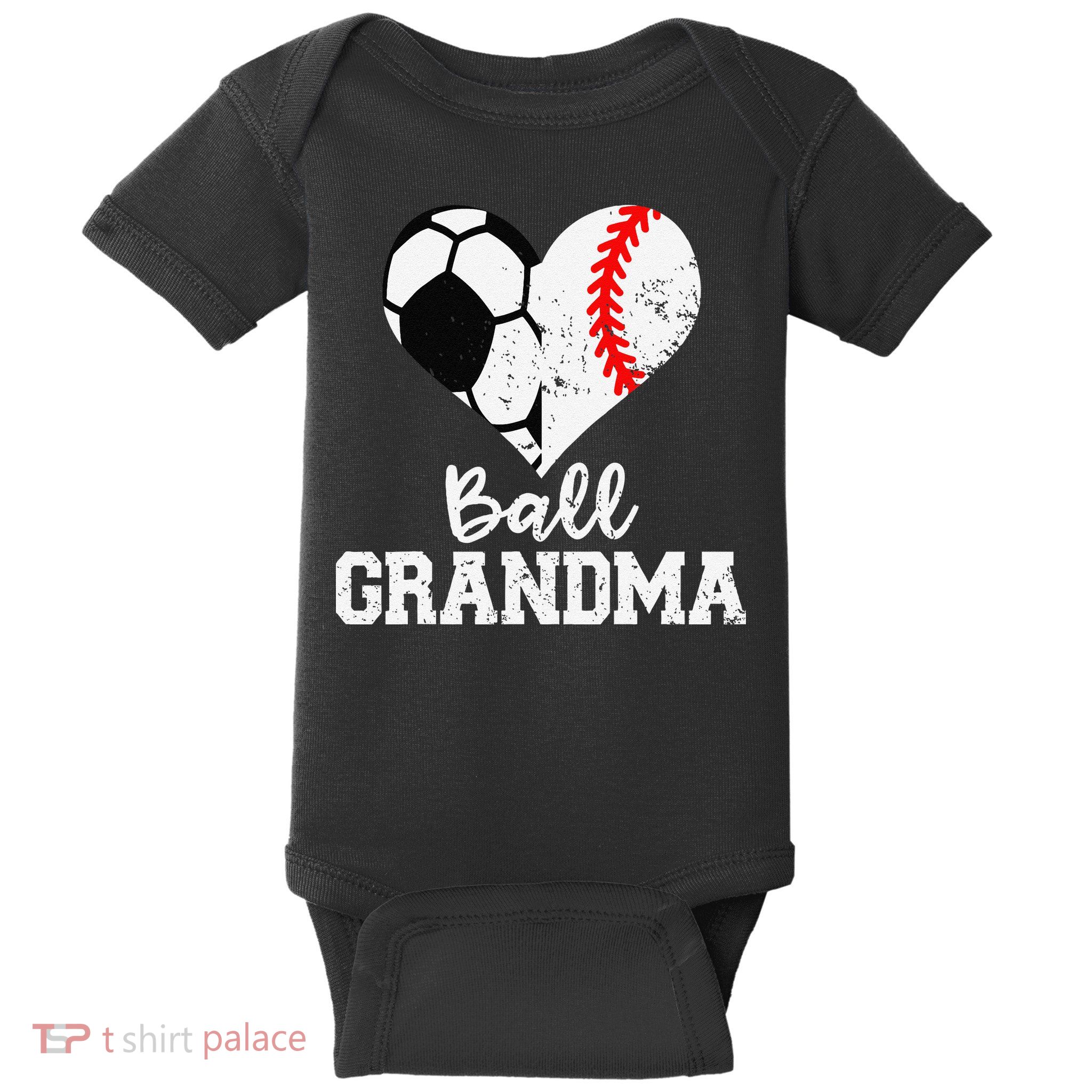 Ball Grandma Funny Soccer Baseball Grandma Baby Bodysuit