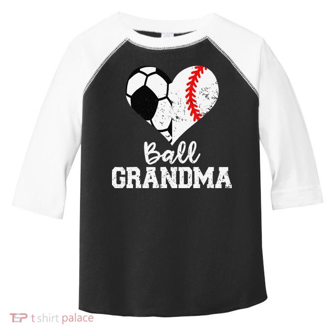 Ball Grandma Funny Soccer Baseball Grandma Toddler Fine Jersey T-Shirt