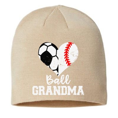 Ball Grandma Funny Soccer Baseball Grandma Sustainable Beanie