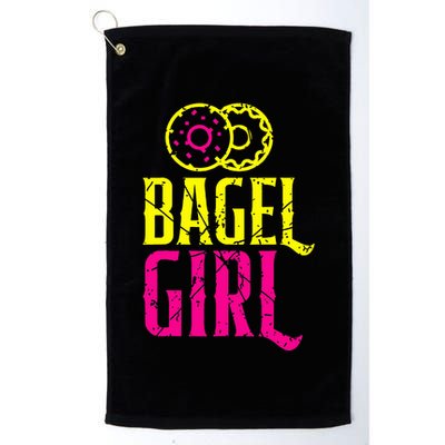 Bagel Girl Funny Bagel Lover Costume Golf Towel