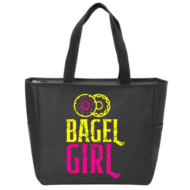 Bagel Girl Funny Bagel Lover Costume Zip Tote Bag
