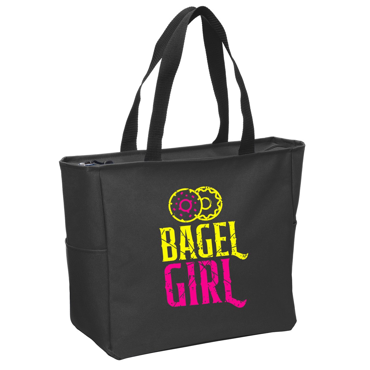 Bagel Girl Funny Bagel Lover Costume Zip Tote Bag