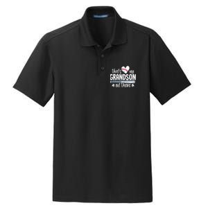 Baseball Gift for Grandparents That's My Grandson Out There Dry Zone Grid Polo