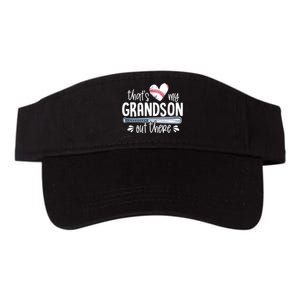 Baseball Gift for Grandparents That's My Grandson Out There Valucap Bio-Washed Visor