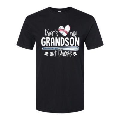 Baseball Gift for Grandparents That's My Grandson Out There Softstyle CVC T-Shirt