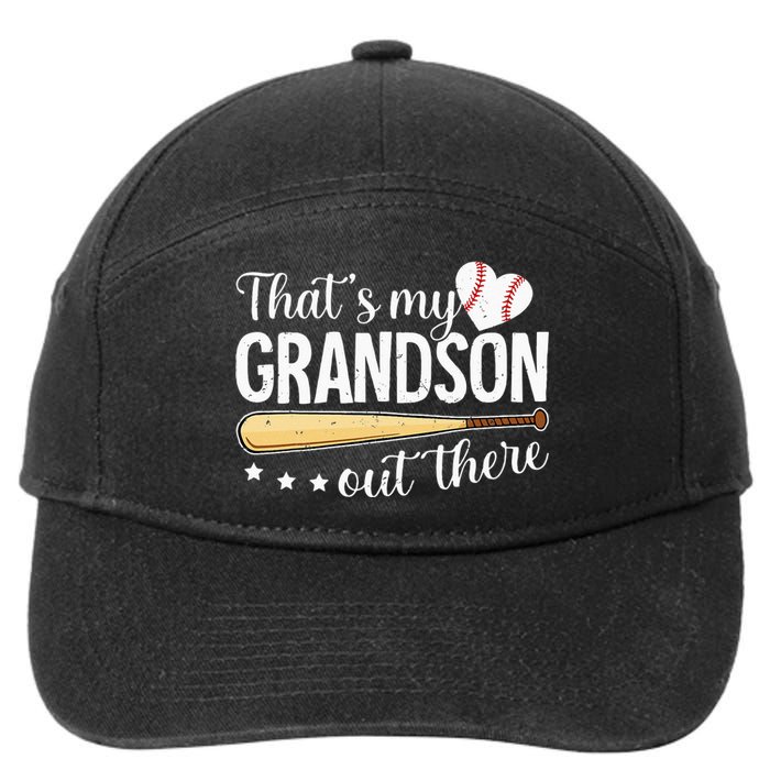 Baseball Grandma Funny Thats My Grandson Out There Baseball 7-Panel Snapback Hat