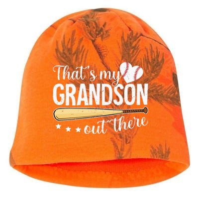 Baseball Grandma Funny Thats My Grandson Out There Baseball Kati - Camo Knit Beanie