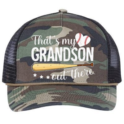 Baseball Grandma Funny Thats My Grandson Out There Baseball Retro Rope Trucker Hat Cap