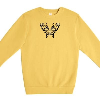 Butterfly Goth Fairy Grunge Graphic Symbol Premium Crewneck Sweatshirt