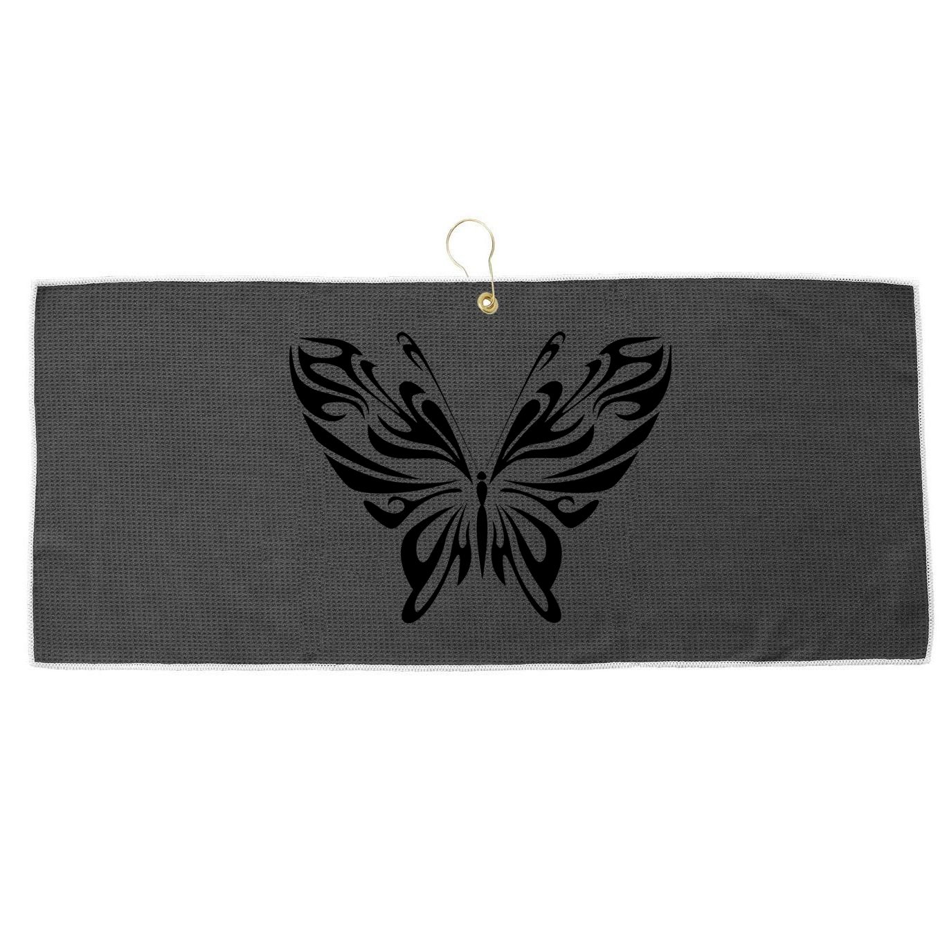 Butterfly Goth Fairy Grunge Graphic Symbol Large Microfiber Waffle Golf Towel