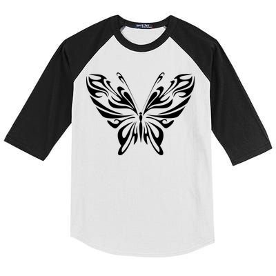 Butterfly Goth Fairy Grunge Graphic Symbol Kids Colorblock Raglan Jersey