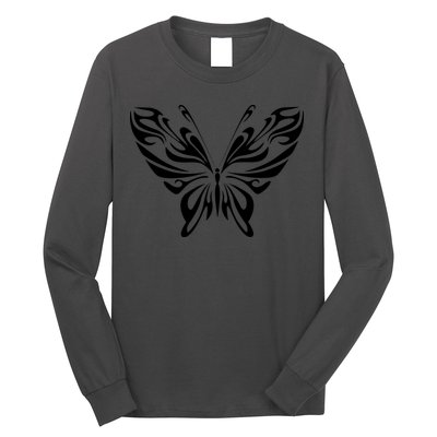 Butterfly Goth Fairy Grunge Graphic Symbol Long Sleeve Shirt