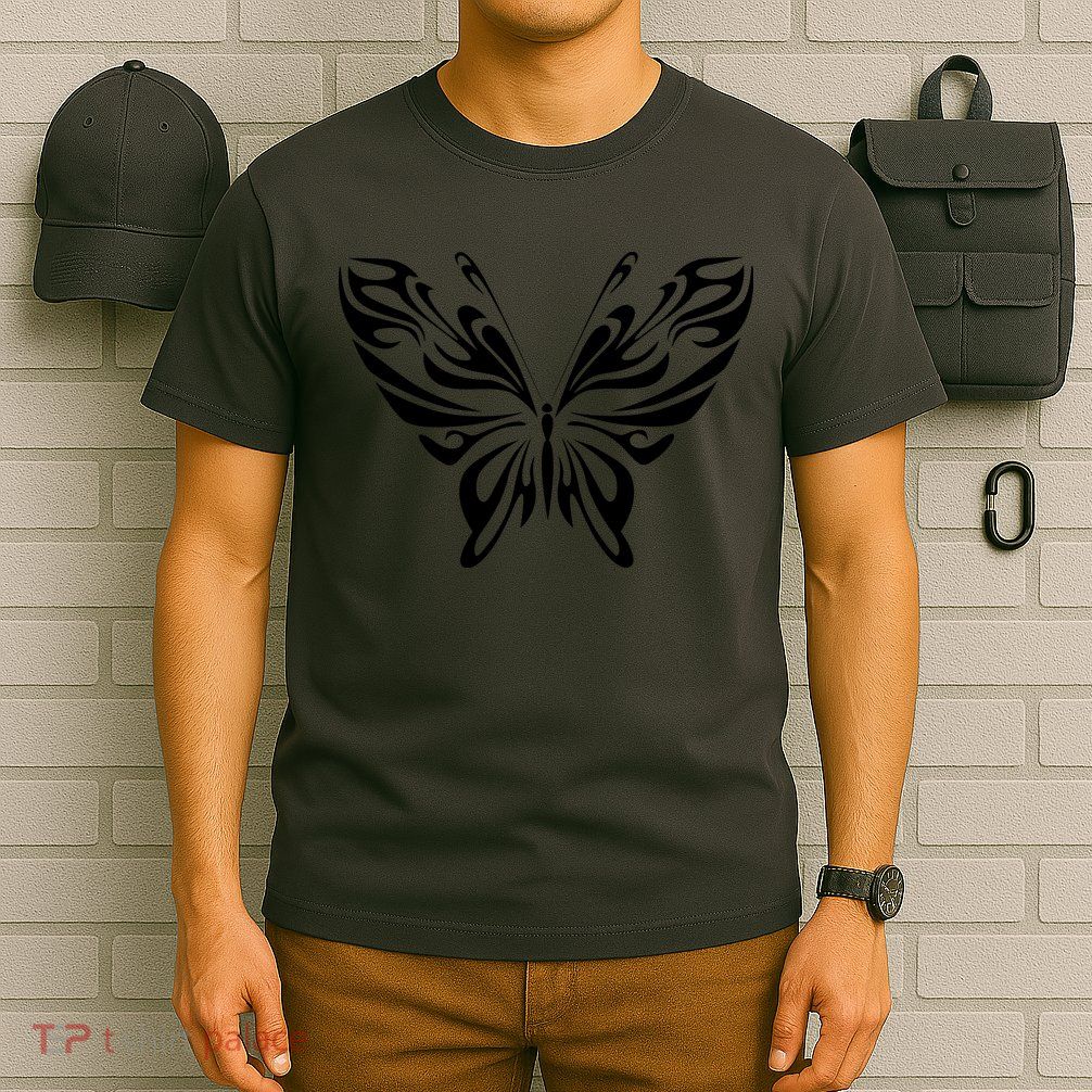 Butterfly Goth Fairy Grunge Graphic Symbol T-Shirt