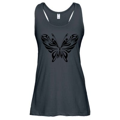 Butterfly Goth Fairy Grunge Graphic Symbol Ladies Essential Flowy Tank