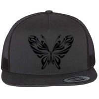 Butterfly Goth Fairy Grunge Graphic Symbol Flat Bill Trucker Hat