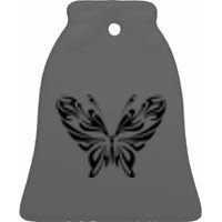 Butterfly Goth Fairy Grunge Graphic Symbol Ceramic Bell Ornament