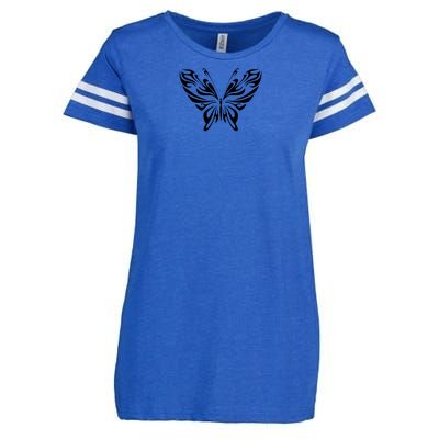 Butterfly Goth Fairy Grunge Graphic Symbol Enza Ladies Jersey Football T-Shirt