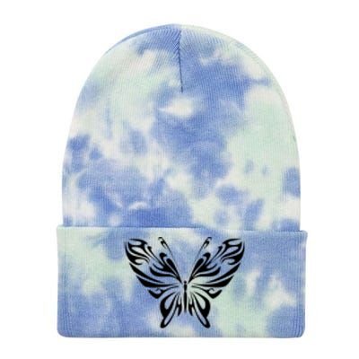 Butterfly Goth Fairy Grunge Graphic Symbol Tie Dye 12in Knit Beanie