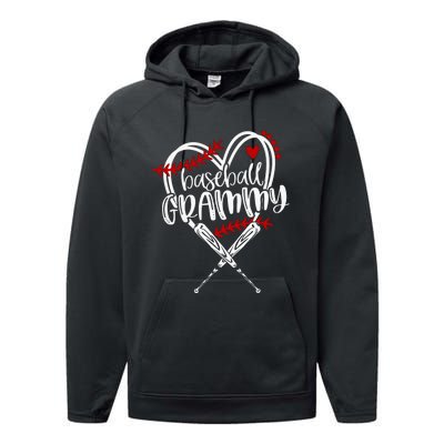 Baseball Grammy Funny Baseball Family Matching Performance Fleece Hoodie