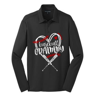 Baseball Grammy Funny Baseball Family Matching Silk Touch Performance Long Sleeve Polo