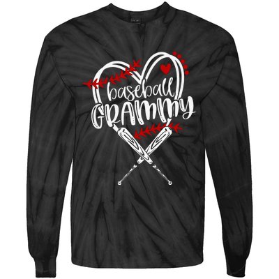 Baseball Grammy Funny Baseball Family Matching Tie-Dye Long Sleeve Shirt