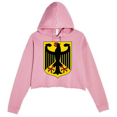 Badge Germany Flag Cool German Crop Fleece Hoodie