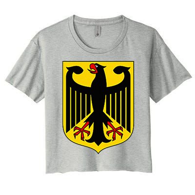 Badge Germany Flag Cool German Women's Crop Top Tee