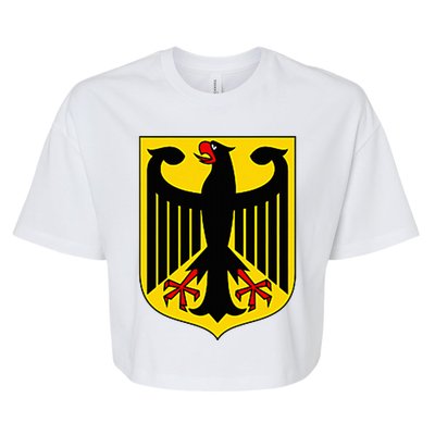 Badge Germany Flag Cool German Bella+Canvas Jersey Crop Tee