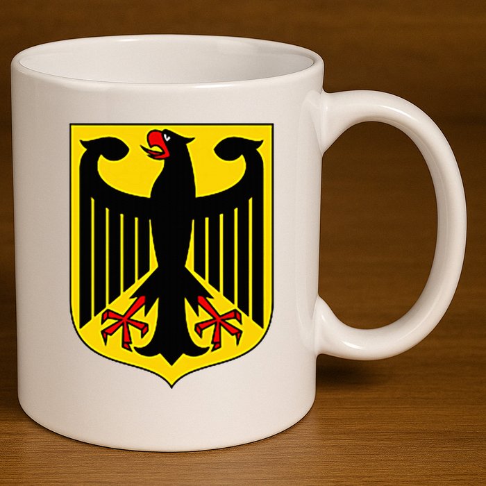 Badge Germany Flag Cool German 11oz C Handle Ceramic Mug